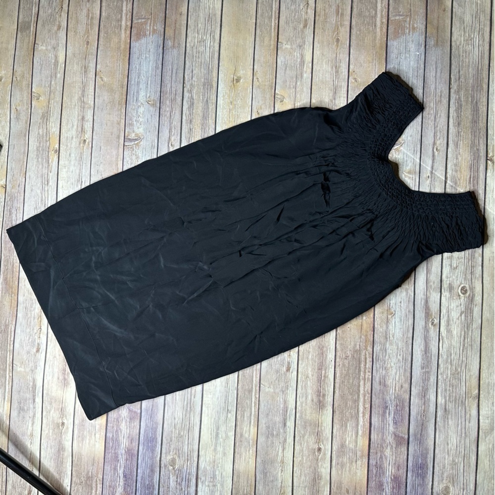 Vince Black Silk Sleeveless Mini Shift Dress Lined XS Bergdorf Goodman - Picture 3 of 10